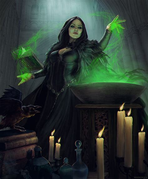 What hue are witches commonly portrayed in